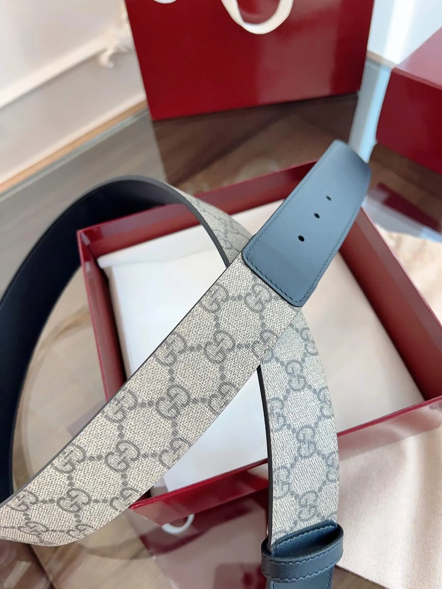 Fabric & Leather Patchwork Belt