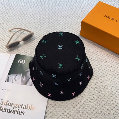 Multi-Color Embroidered  Reversible Trendy Bucket