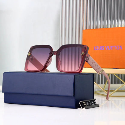 Embossed Temple Oversized Sunglasses