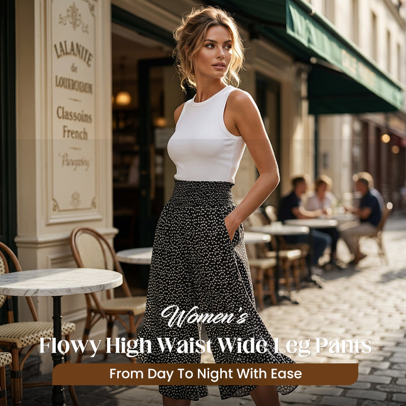 ⏳Time-Limited Special⏰Women’s Flowy High Waist Wide-Leg Pants – Slimming