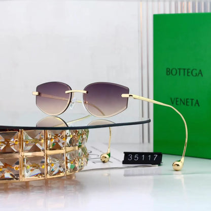 Rimless Hook-Temple Sunglasses