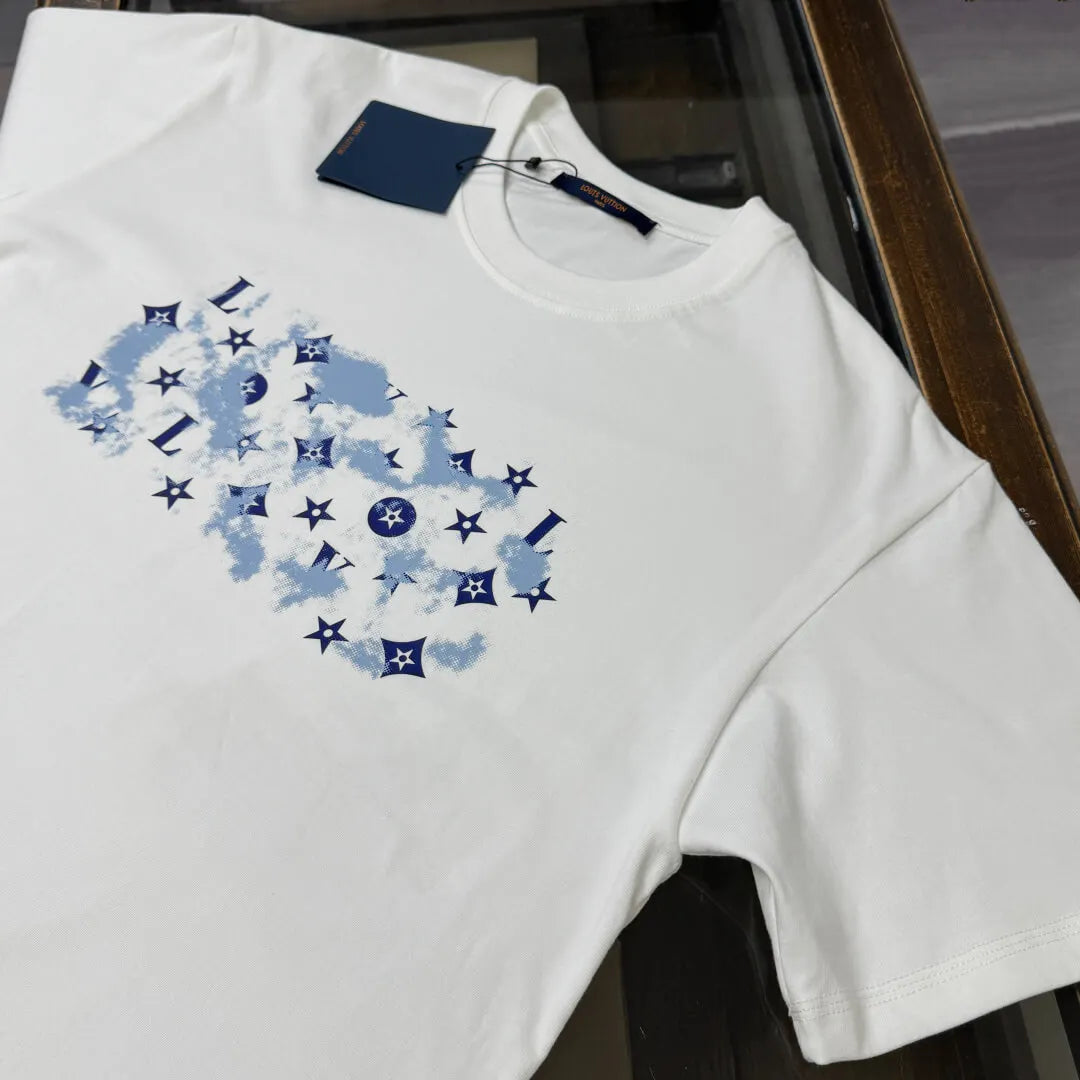 Blue Star Monogram Print T‑Shirt