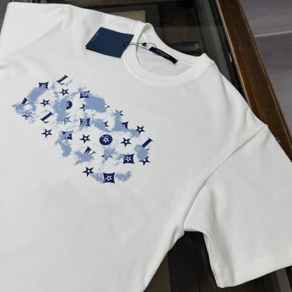 Blue Star Monogram Print T‑Shirt