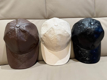 Genuine Leather Printed Baseball Cap