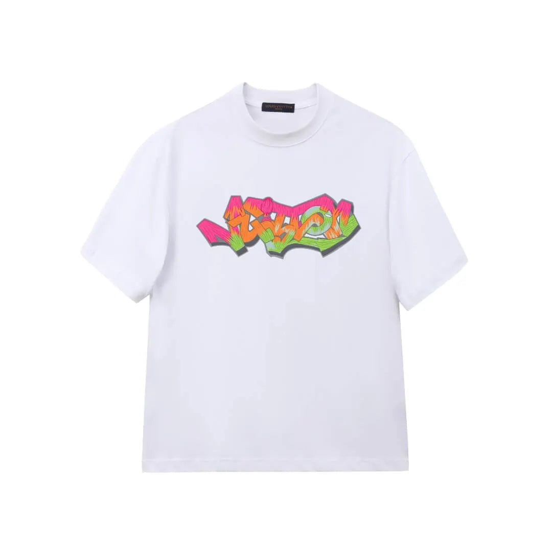 Multicolor Graffiti Letter T-Shirt