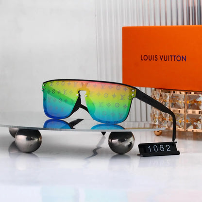 All-Over Print Square Shield Sunglasses