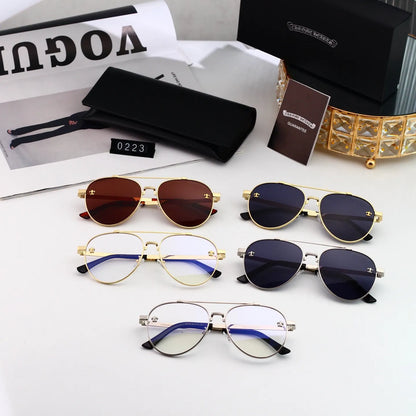 Vintage Slim Aviator Sunglasses