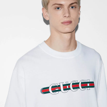 Interwoven Letter Stripe T‑Shirt
