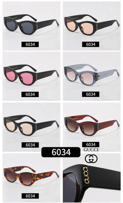 Cat-Eye Letter Logo Sunglasses