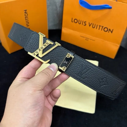 Classic Solid‑Steel Letter Buckle Belt