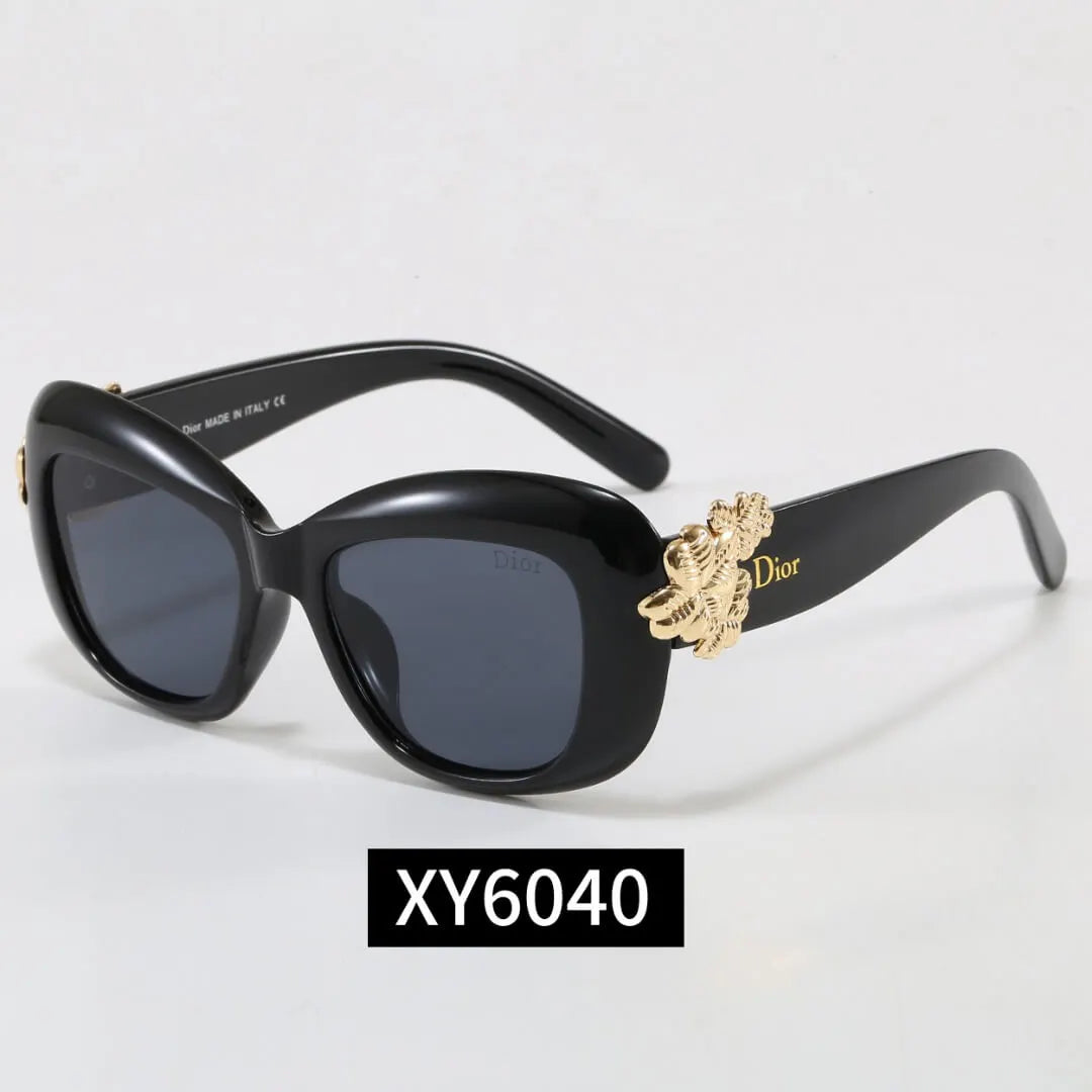 Oval Floral Decor Sunglasses