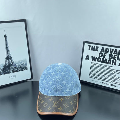 Denim Jacquard Two-Tone Baseball Cap