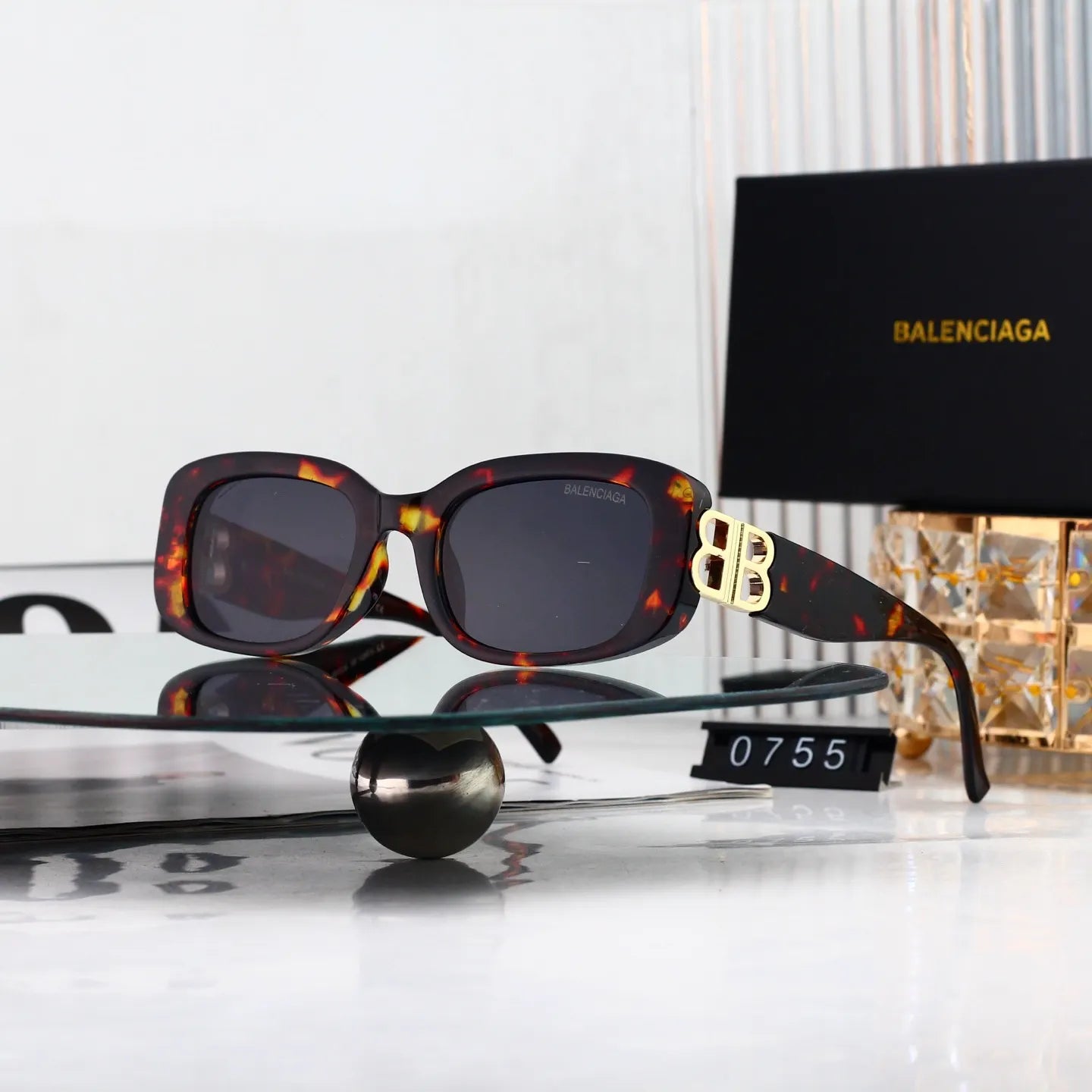 Double B Temple Patchwork Sunglasses