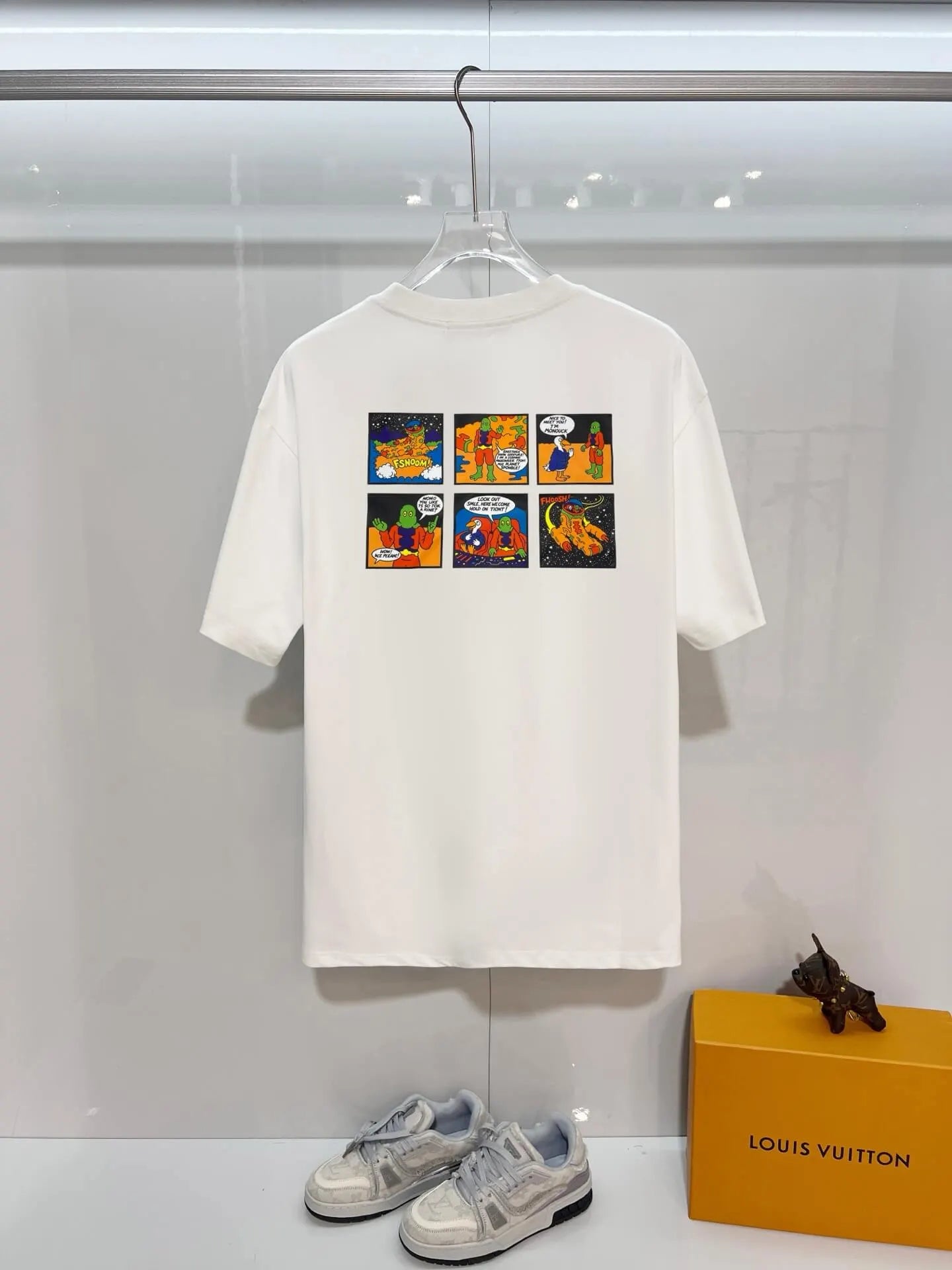 Space Duck Cartoon Oversized T‑shirt