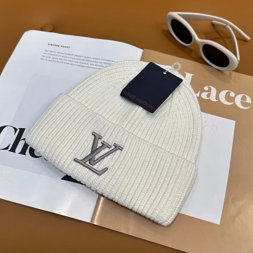 Multi-Color Large Emblem Knitted Warm Beanie