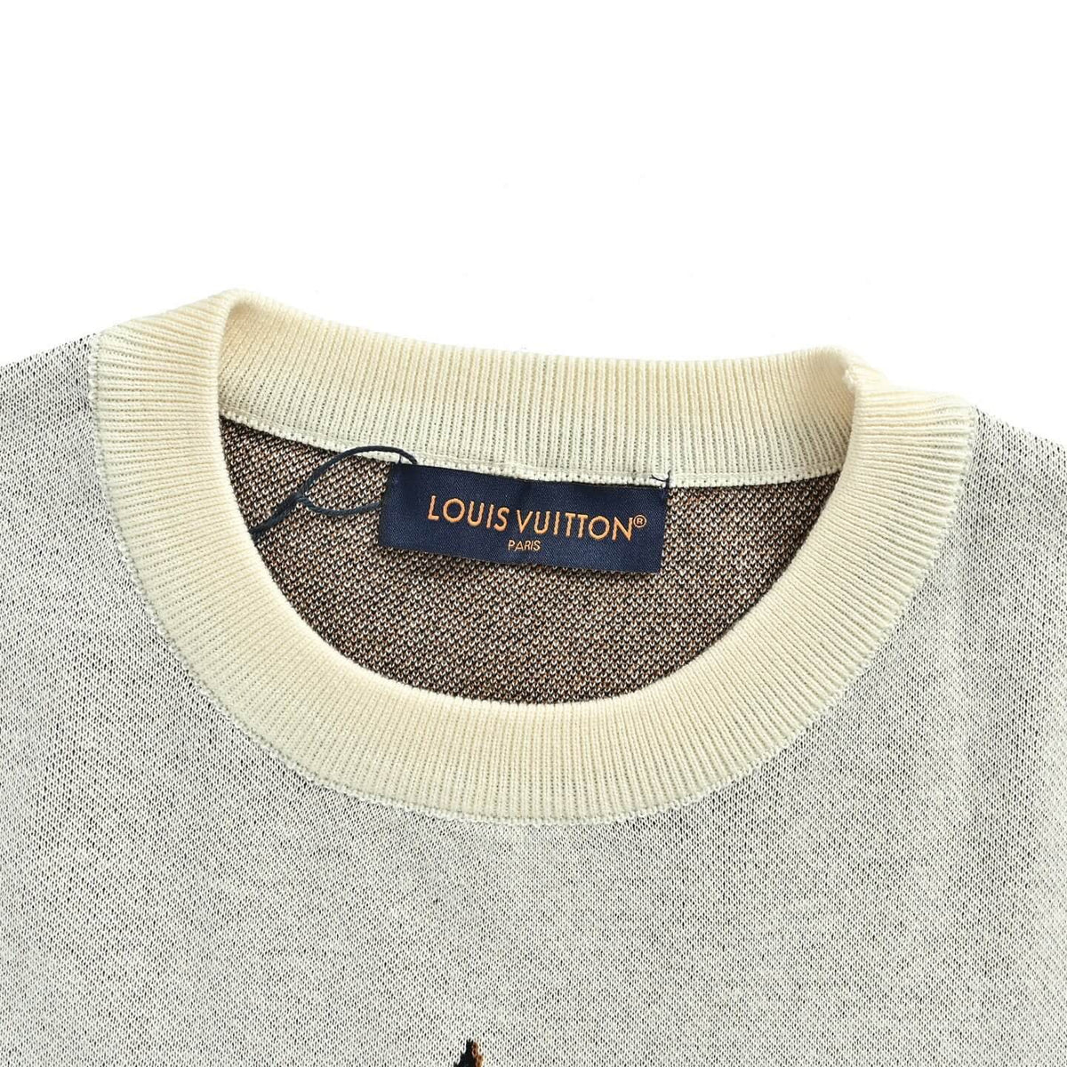 Letter Monogram Jacquard Knit T-Shirt
