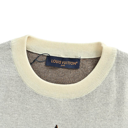 Letter Monogram Jacquard Knit T-Shirt