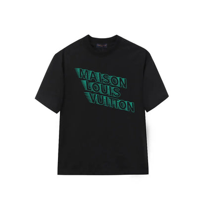 Shadow Diagonal Letter Print T-Shirt