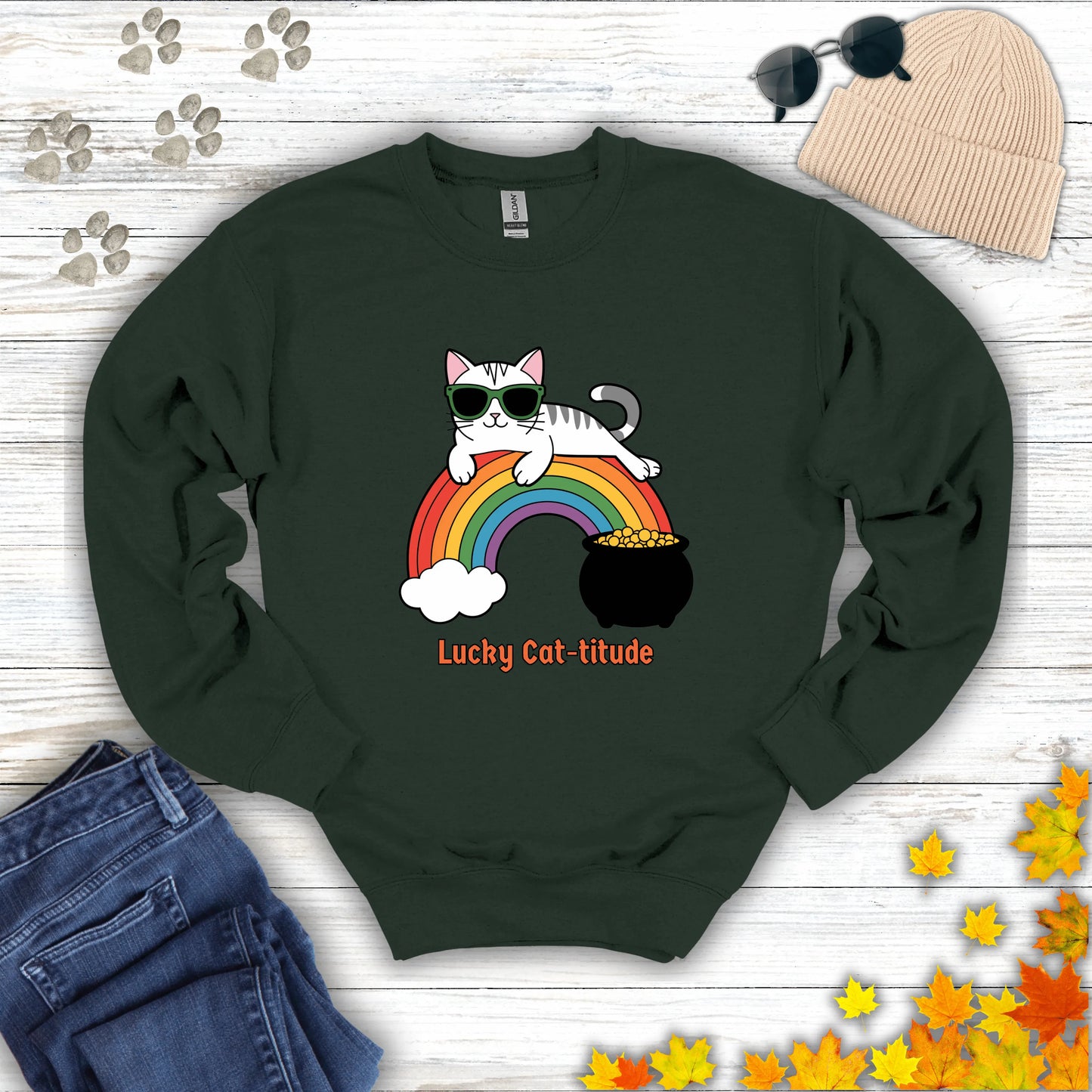 Lucky Cat-titude Sweatshirt
