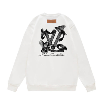 Bird Pattern Printing Sweatshirt