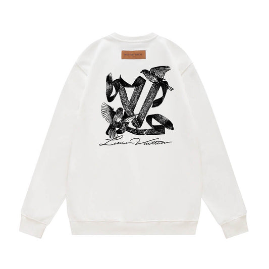 Bird Pattern Printing Sweatshirt