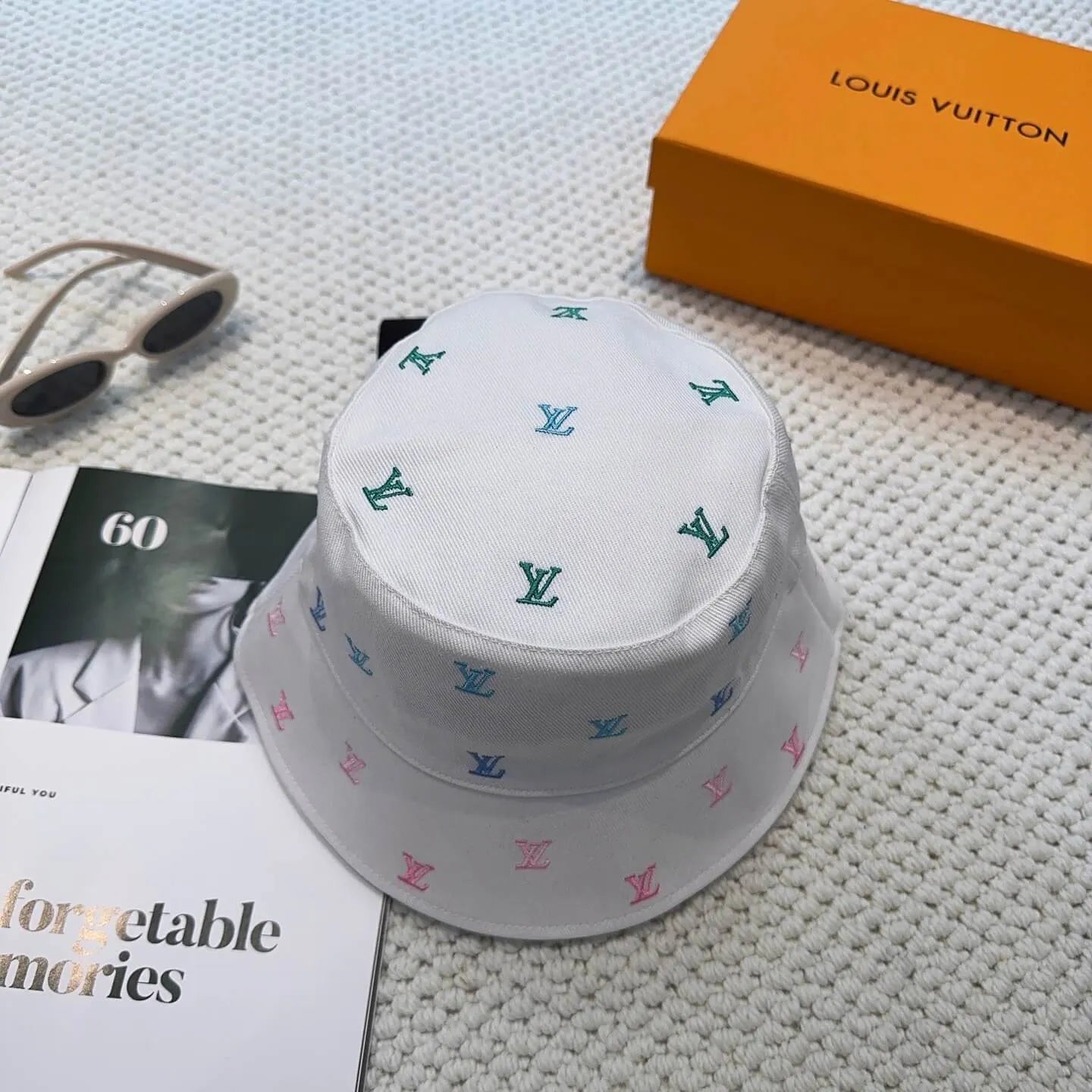 Multi-Color Embroidered  Reversible Trendy Bucket
