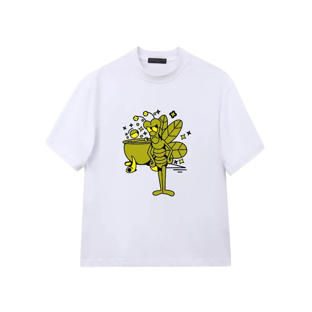 Cartoon Bug Magic Pot Print T-Shirt