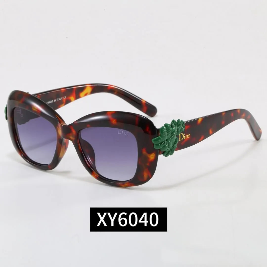 Oval Floral Decor Sunglasses