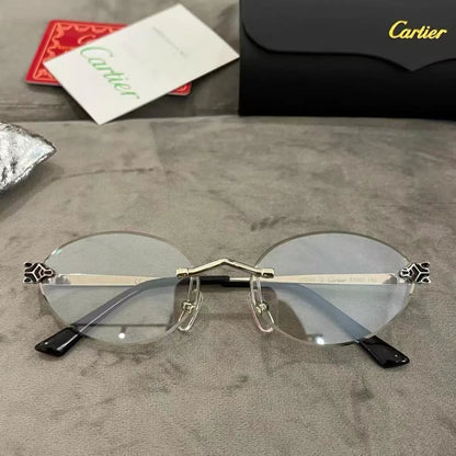 Vintage Panther Head Rimless Sunglasses