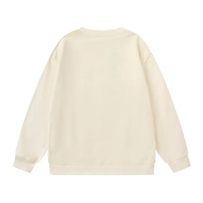 Cat Hugging Duck Print Sweatshirt