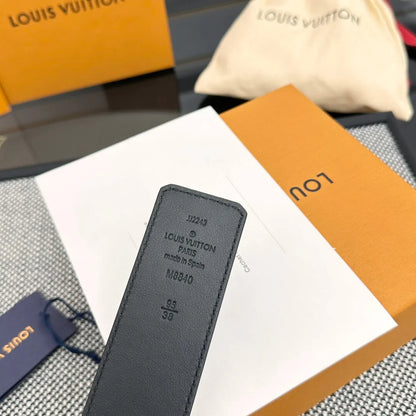 Letter-Embossed Calfskin Leather Belt