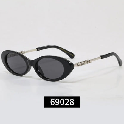 Thin Frame Letter Temples Sunglasses