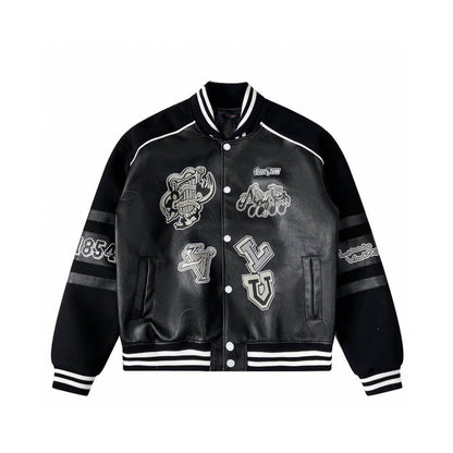 Leather Varsity Jacket