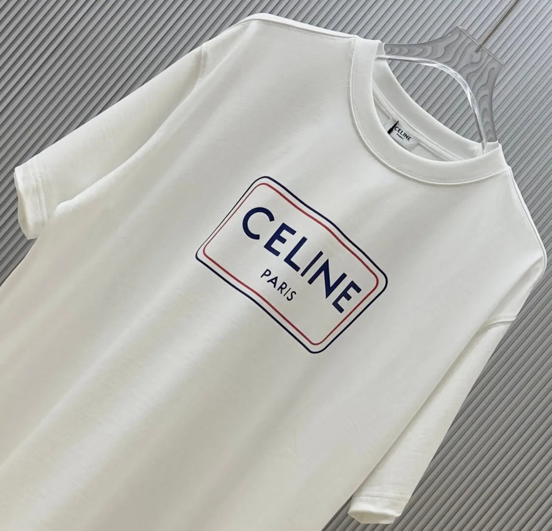 Square Frame Letter Print T‑Shirt