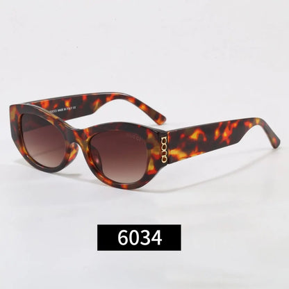 Cat-Eye Letter Logo Sunglasses