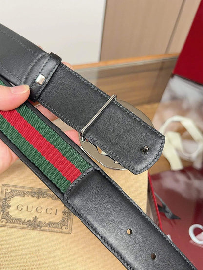 Red‑Green Striped Belt