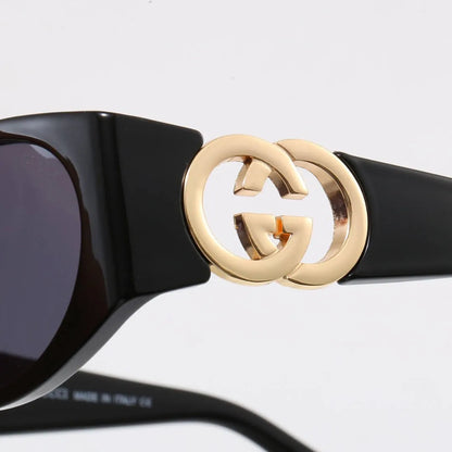 Oval Interlocking GG Logo Sunglasses