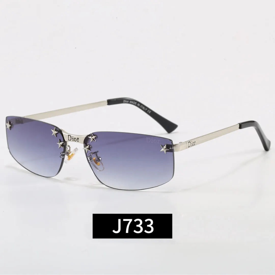 Rimless Star Decor Sunglasses