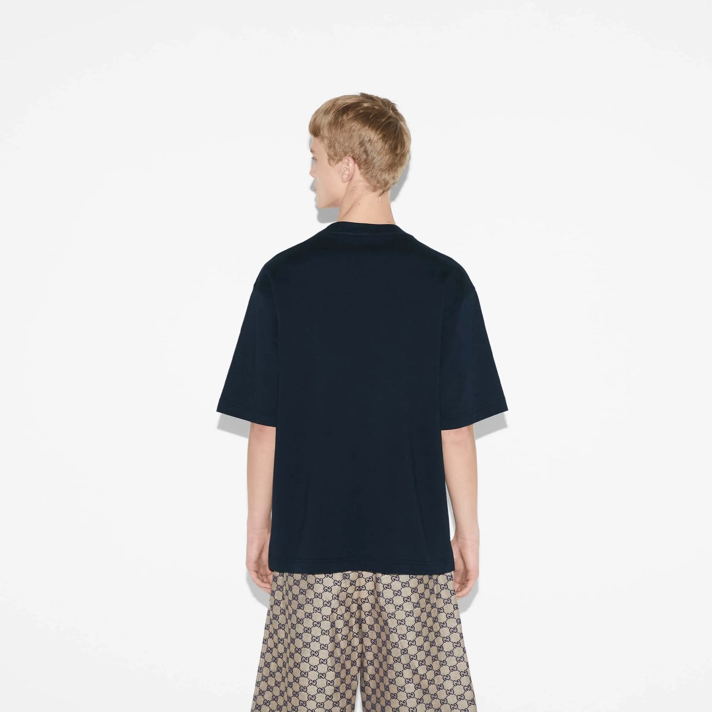 Red‑Green Letter Print T‑Shirt
