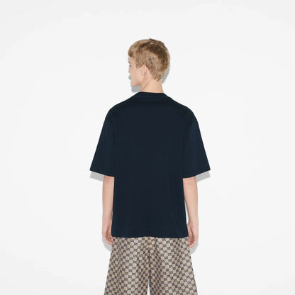 Red‑Green Letter Print T‑Shirt