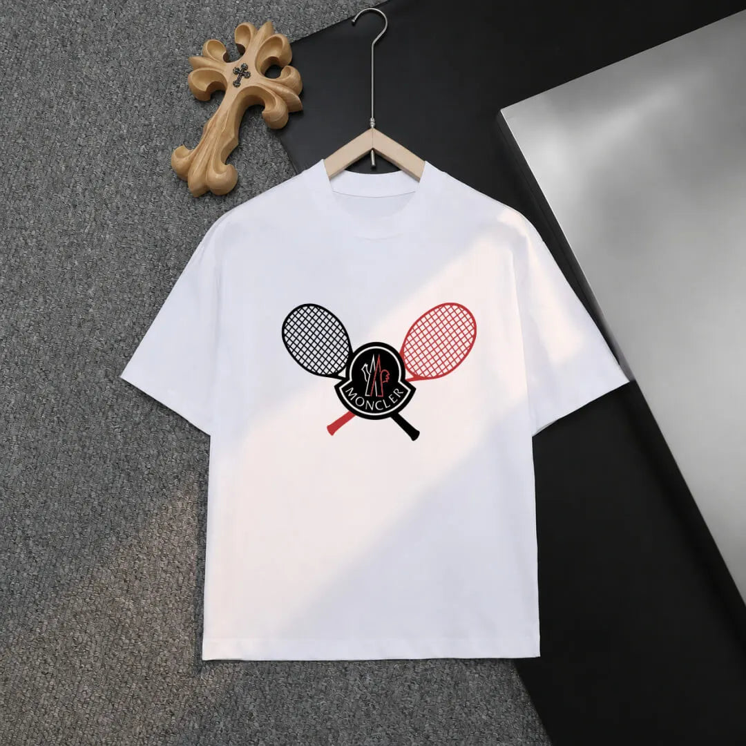 Sports Tennis Racket Graphic Casual T-Shirt