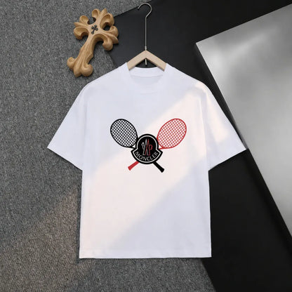 Sports Tennis Racket Graphic Casual T-Shirt