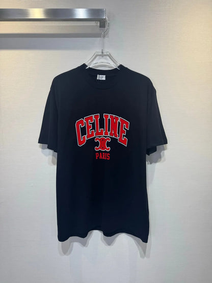 Vintage Letter Triomphe Print T‑Shirt