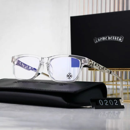Cross Cutout Temple Optical Glasses