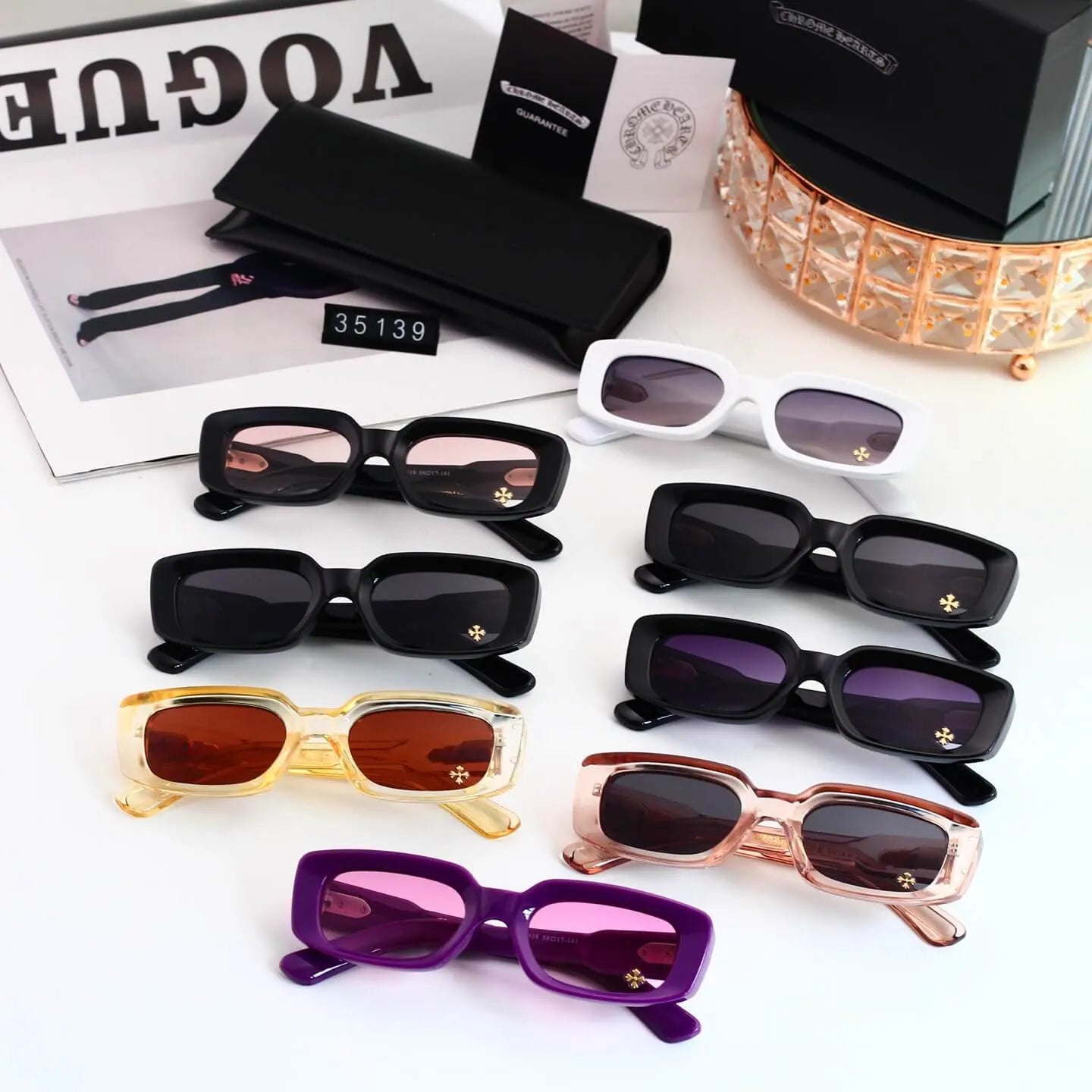 Retro Slim Rectangle Sunglasses
