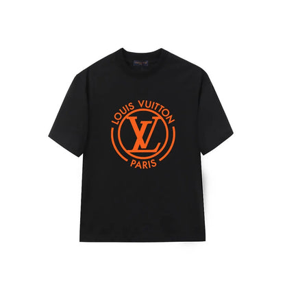 Orange Circle Badge Letter T-Shirt