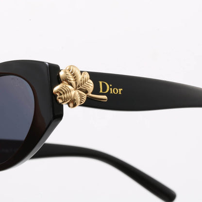 Oval Clover Decor Sunglasses