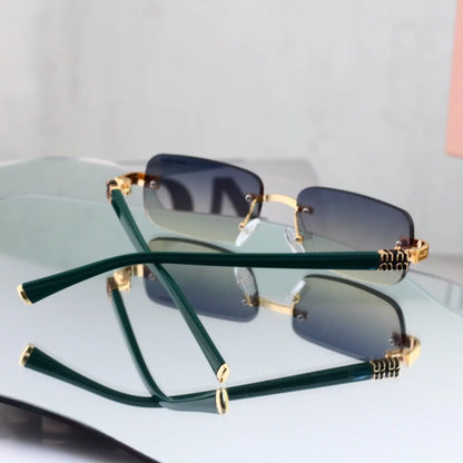 Minimalist Frameless Gradient Shades Sunglasses