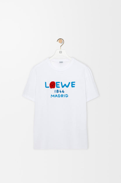 Blue Letter Print T‑Shirt