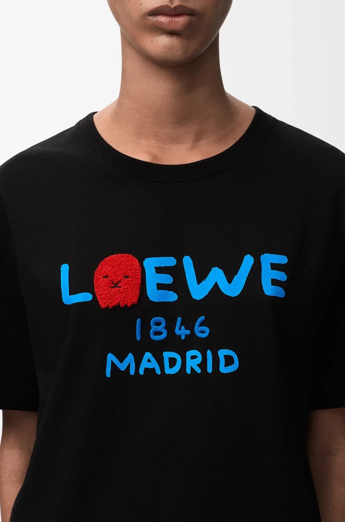 Blue Letter Print T‑Shirt